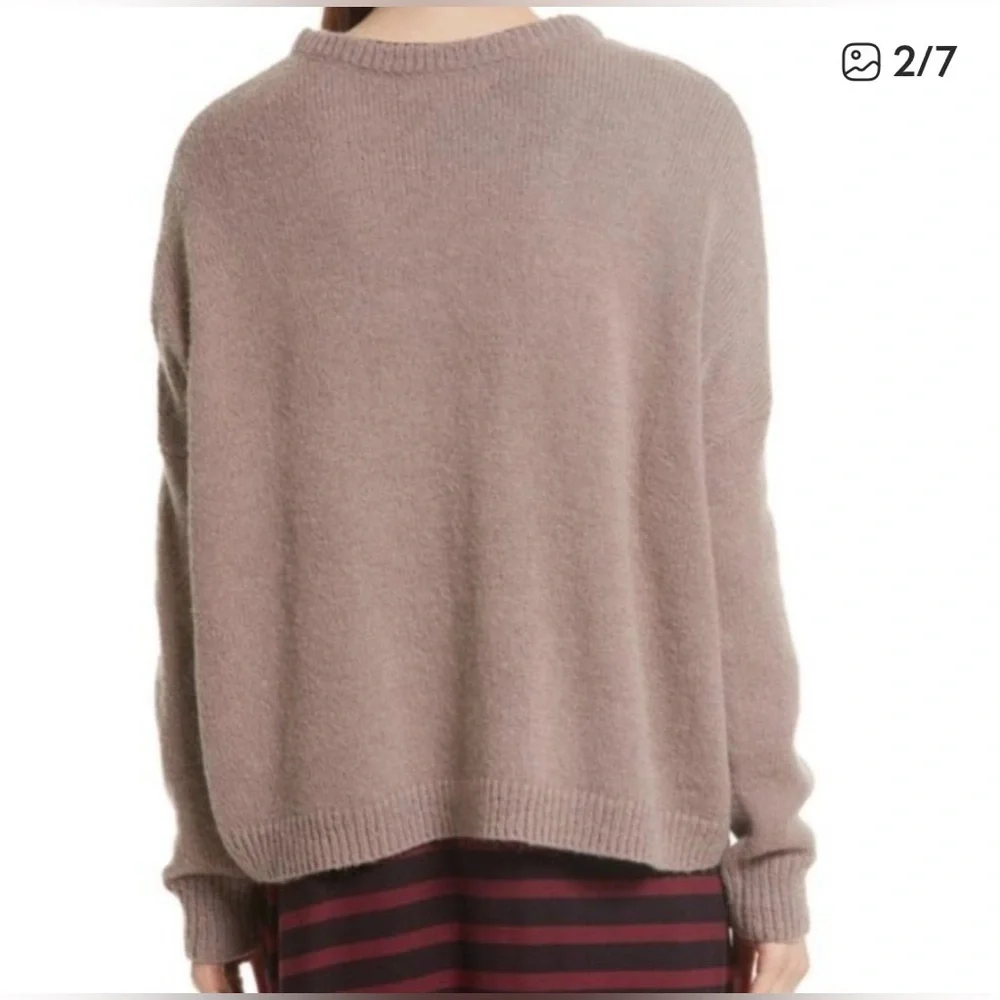 The Great Argyle Crewneck Sweater Tan Red Black